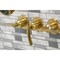 Kingston Brass Tub and Shower Faucet, Brushed Brass, Wall Mount KBX8137EFL - alternate 5